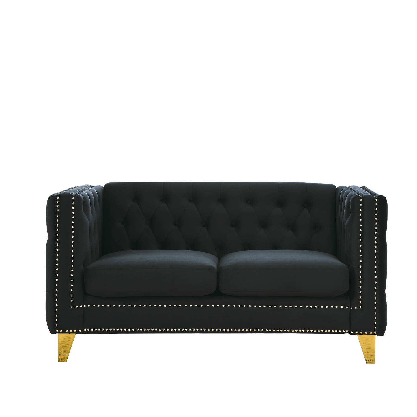 3-seater + 2-seater Combination sofa.BLACK VELVET