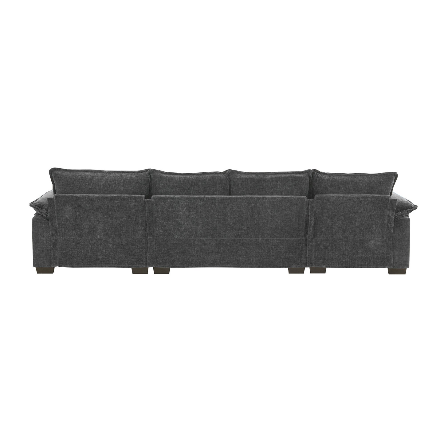 118*55" Modern L-shaped Chenille Cloud Sofa with Double Seat Cushions,5-seat Upholstered Indoor Furniture,Sleeper Sofa Couch with Chaise Lounge for Living Room,Apartment,4 Colors