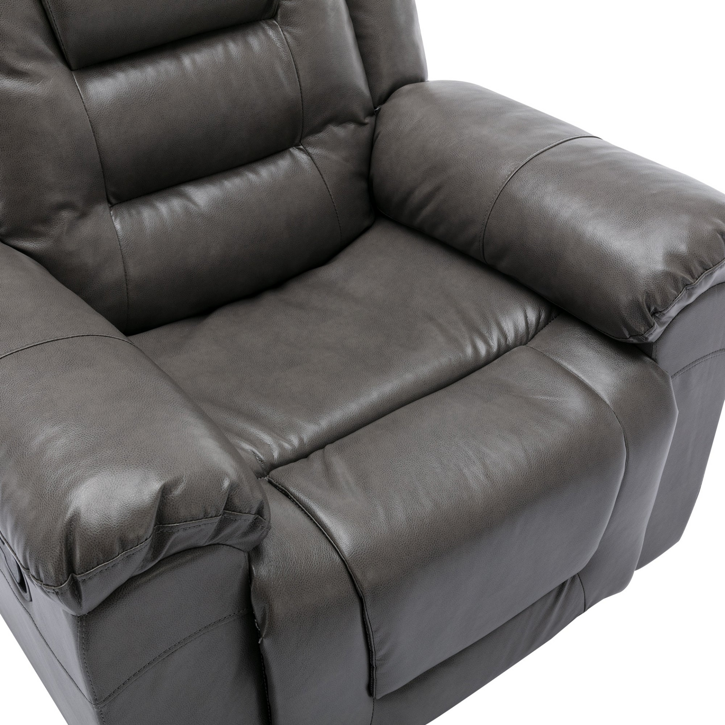 2 Seater Home Theater Recliner Manual Recliner Chair with a Storage Box and Two Cup Holders for Living Room,Bedroom, Grey