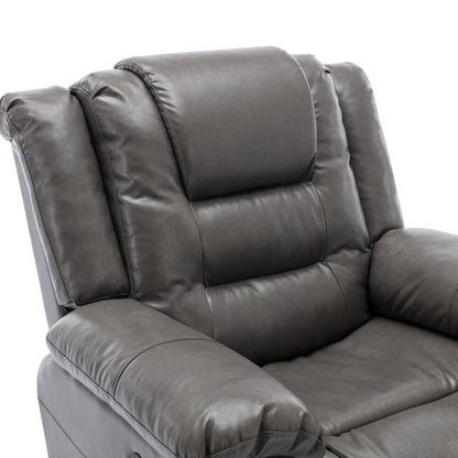 2 Seater Home Theater Recliner Manual Recliner Chair with a Storage Box and Two Cup Holders for Living Room,Bedroom, Grey