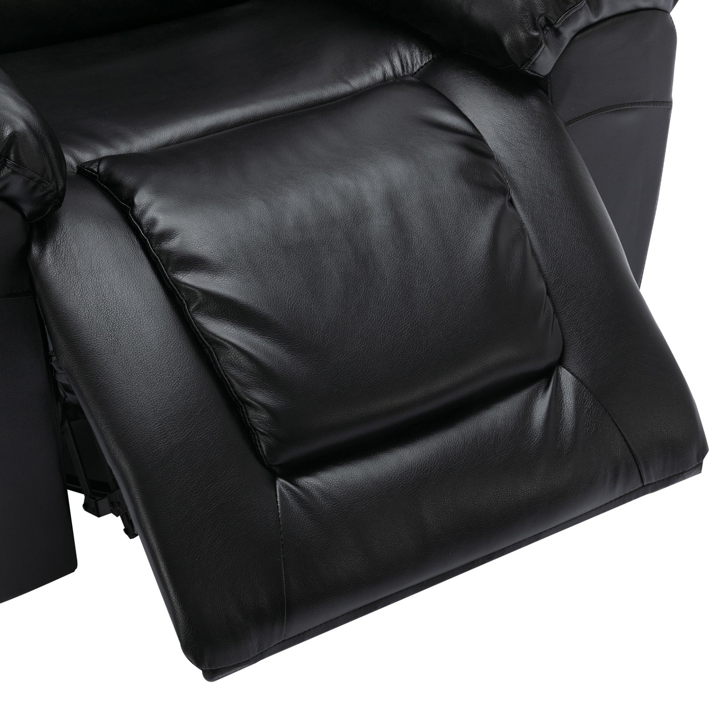 2 Seater Home Theater Recliner Manual Recliner Chair with a Storage Box and Two Cup Holders for Living Room,Bedroom, Black