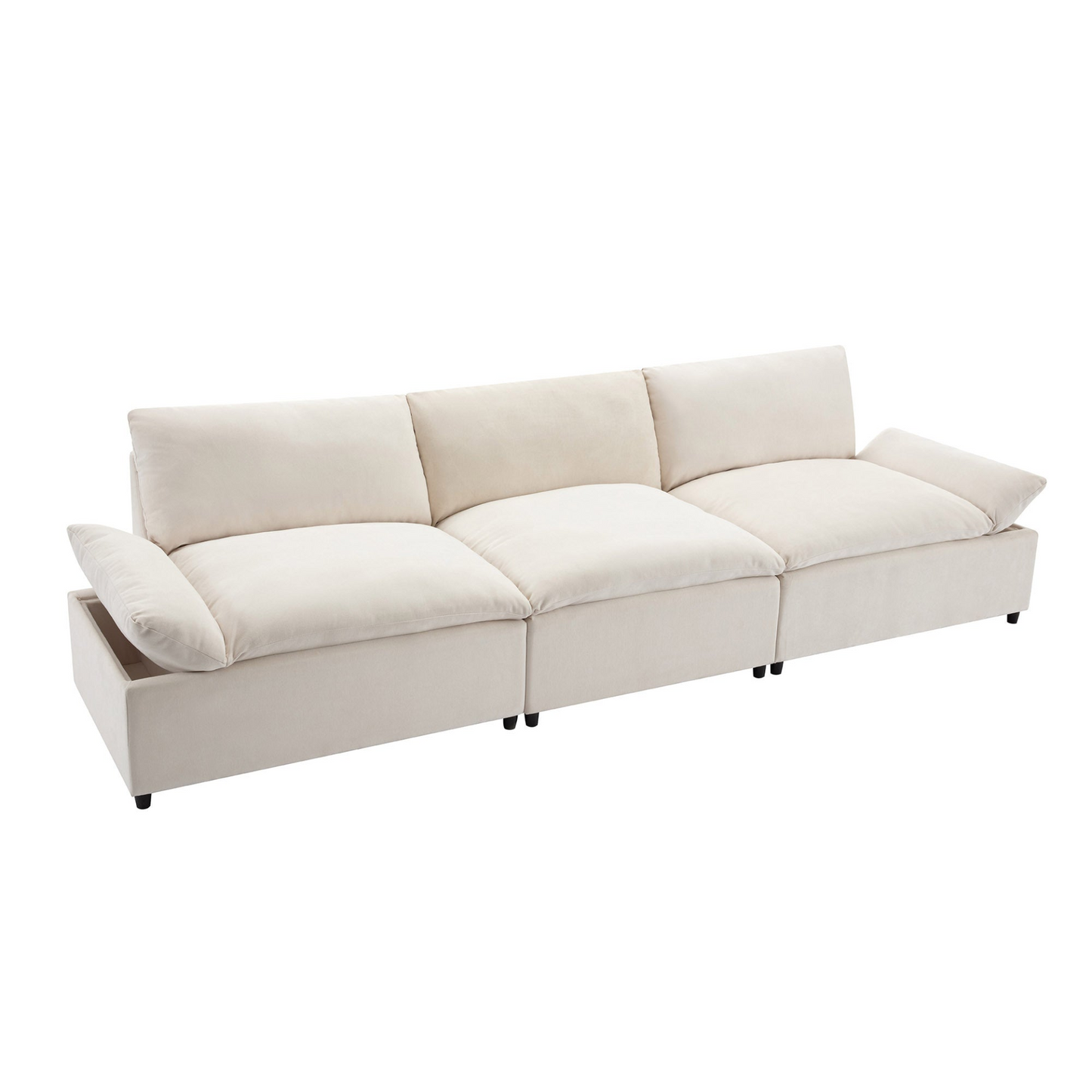 119.5'' 3 Seater Sofa with 2 Storage Units , for Living Room, Office, Apartment