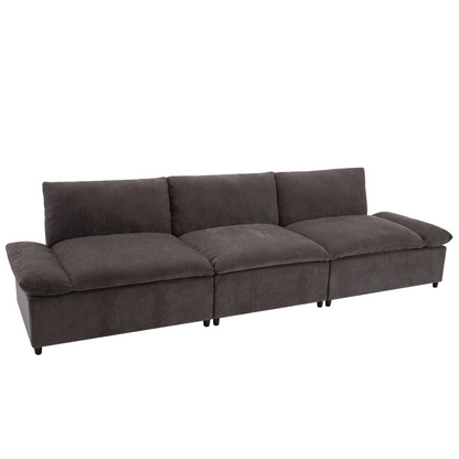 119.5'' 3 Seater Sofa with 2 Storage Units , for Living Room, Office, Apartment